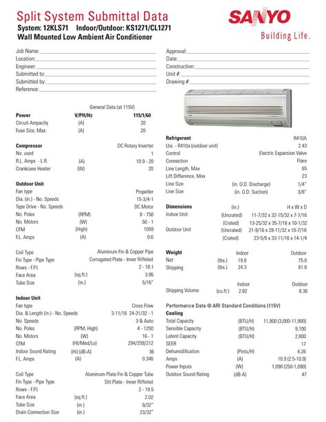 Sanyo 12KLS71 Manual pdf manual